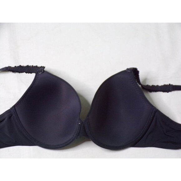 🆕NATORI Rose Dream Custom Coverage UW T-Shirt Bra 34DD Coal Black #731080 - Picture 10 of 12